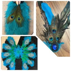 3-Piece Peacock Halloween Costume Accessories